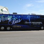 blue vip party bus