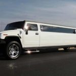 white stretch hummer limo